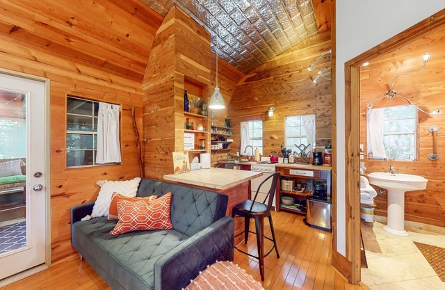 Secluded Cabin-Style Studio w/ Patio – Surrounded by Walking Trails