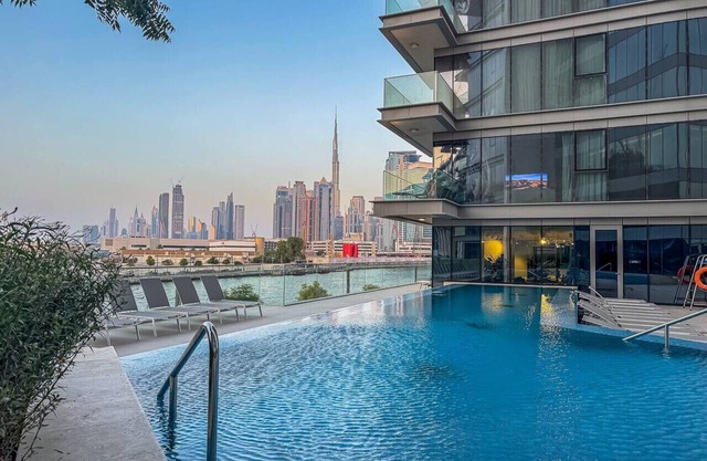 Serene Canal Escape | Spacious 3BR + Maid Apt