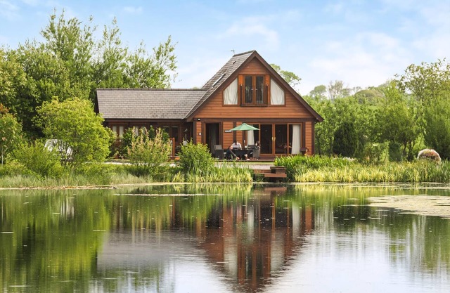 Set in a peaceful location and perched over the lake.