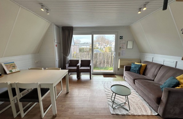 Simple chalet with shared pool on holiday park