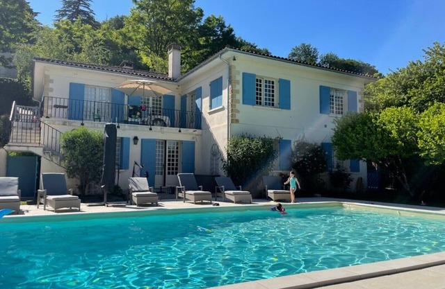 Spacious family villa with large heated pool & sundowner deck in pretty village