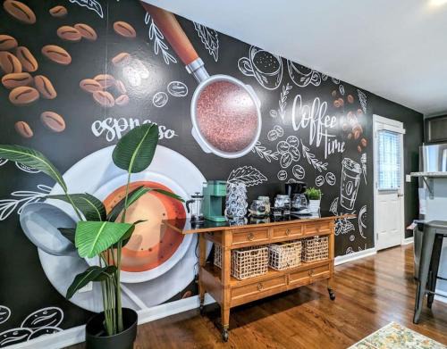 Spacious home with work space, firepit, BBQ grill