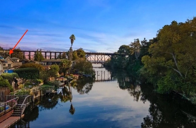 Steps to the beach yet located on the serene banks of the Soquel Creek