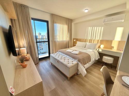 Studio a 500 metros do Mercado Municipal com Pisicina, academia e coworking