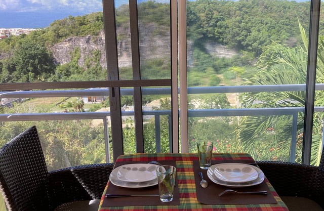 Studio: A/C, loggia, sea and mountain view, Wi-Fi, 10 min from Sainte Anne Beach