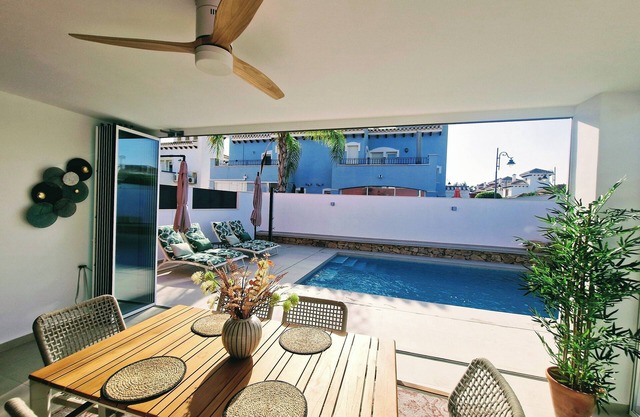 Stunning 2-bedroom Villa in Mar Menor Golf Resort with heated, salt water pool.
