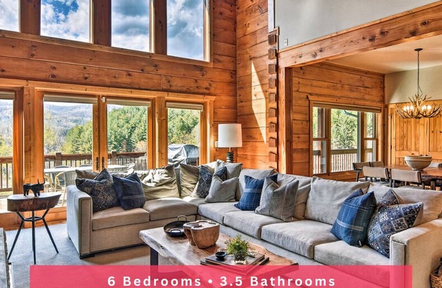 Stunning Cabin | Mtn Views | Fireplace | Game Room