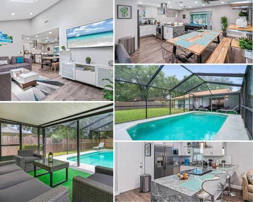 Stunning Heated Pool House Close to Tampa