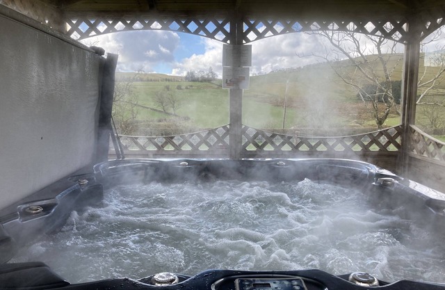 Stunning Log Cabin Iwrch with private Hot tub