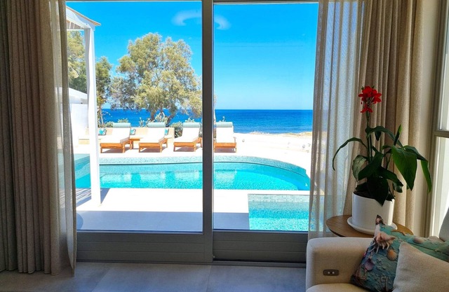 Stunning Seafront Santorini Villa | Villa Aether | 2 Bedrooms | Private.