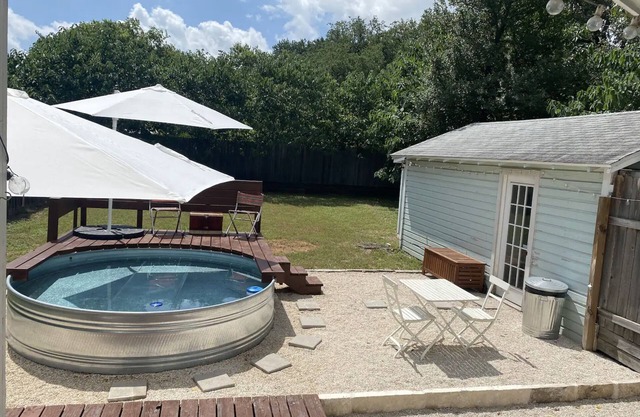 Stylish home with pool and big yard in central Austin