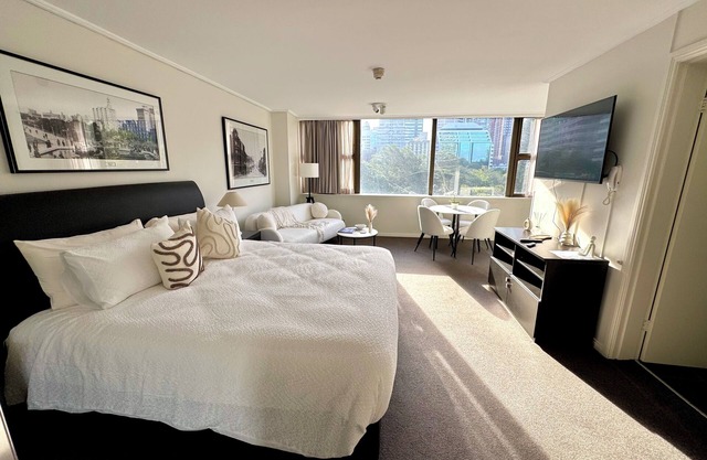 Stylish studio with amazing views and pool