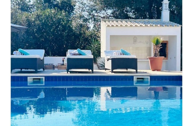 Superb villa with swimming pool and garden surrounded by orange trees