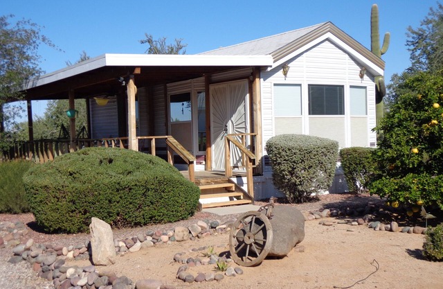 The Bunkhouse is a private guest house adjacent to Saguaro National Monument.