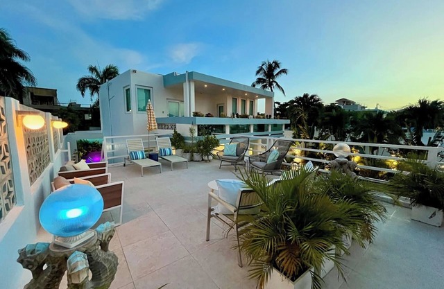 The entire property is a lush tropical paradise perfect for entertaining and relaxing.