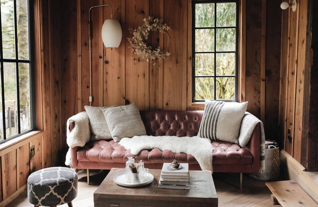 The Hide & Seek: vintage modern forest cabin with sauna