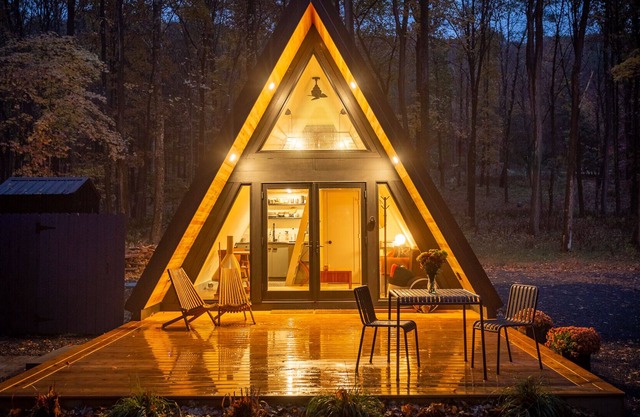 Tiny Home A-Frame with Hot Tub in the Northern Catskills