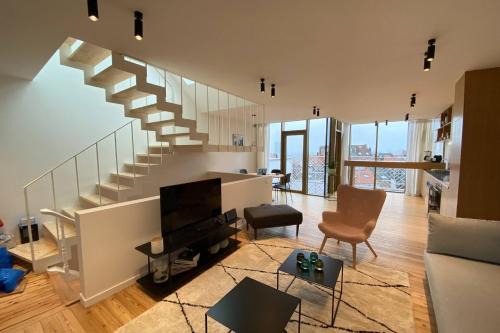 Top Floor New Duplex Stunning View In Trendy St Gilles