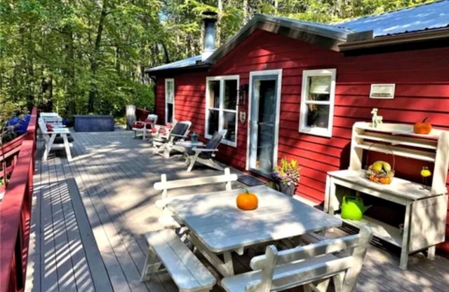 Top of the Mountain Deck Grill Fire Pit- Dog friendly with NEW A/C!