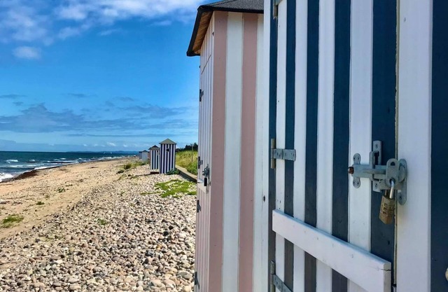 Træhus ved Strand. TV Free House