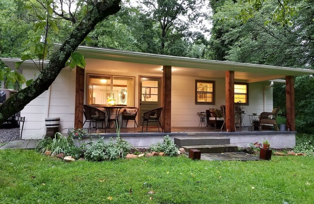 Tranquil setting with a heavenly front porch view of Black Rock Mountain