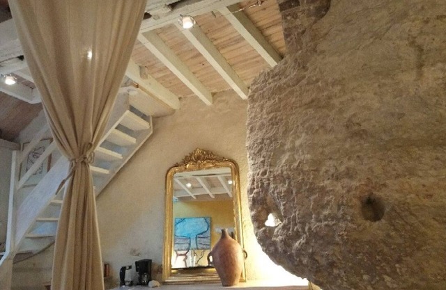 Troglodyte loft in the Loire valley in France