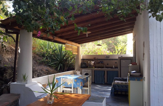 Typical Aeloian house with garden, Vulcano, Aeolian Islands