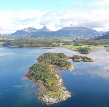 Unique totally private island in a Norwegian fjord with space for 40 people, a dinner room and a chapel