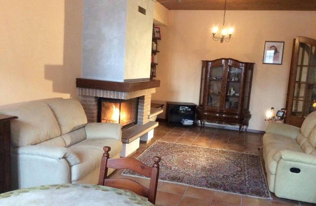 Venetian mansion house with garden, positioned in the center of the village