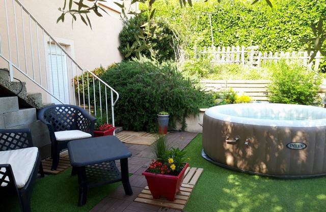 Villa with garden in residential area