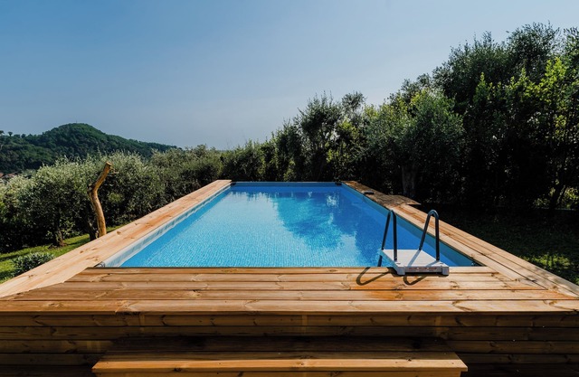 Villa with panoramic view and tranquility, swimming pool among olive trees and beaches at 6 km.