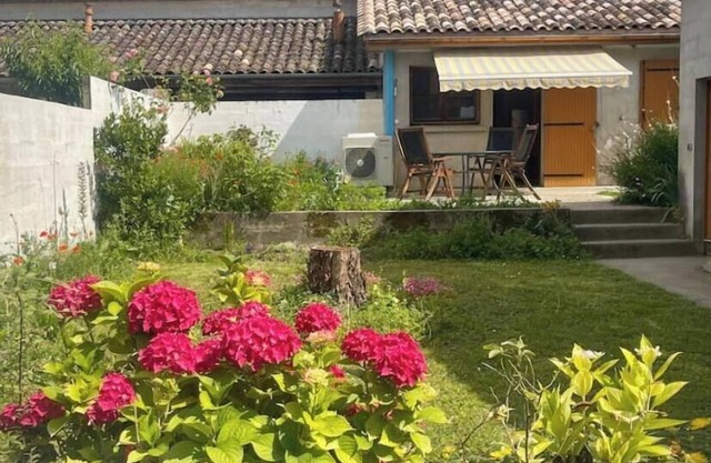 Village house with garden