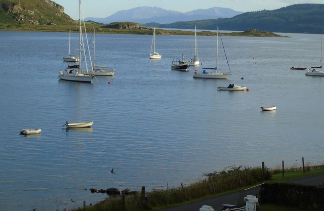 Waterside house with mooring Glorious views on Kyles of Bute sleeps 12
