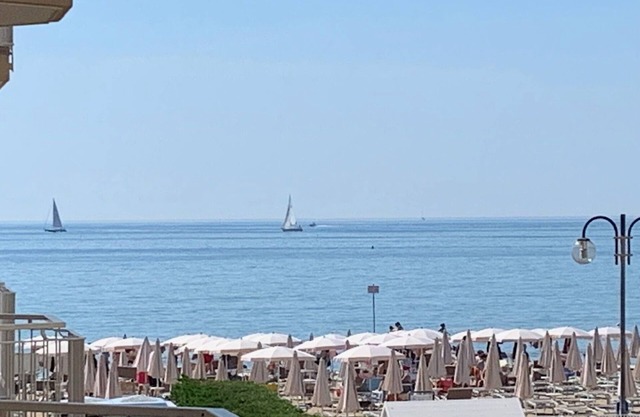 White suite by the sea