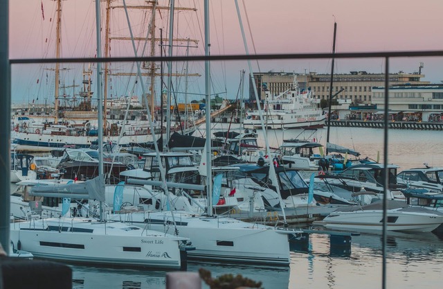 Yacht Park Apartment breathtaking panoramic view of the marina in Gdynia Poland