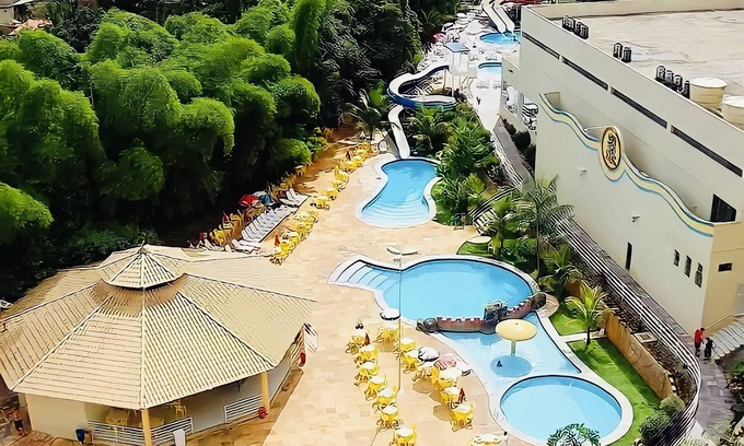 Caldas Novas Resort | Águas Termais Naturais Piscinas Quentes 24h Sauna Free Golden Dolphin Grand Hotel