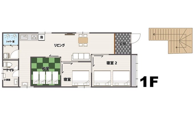 Maejima Apartment | 101 With kitchen Freely charter 3LDK 10 adult/Naha Okinawa