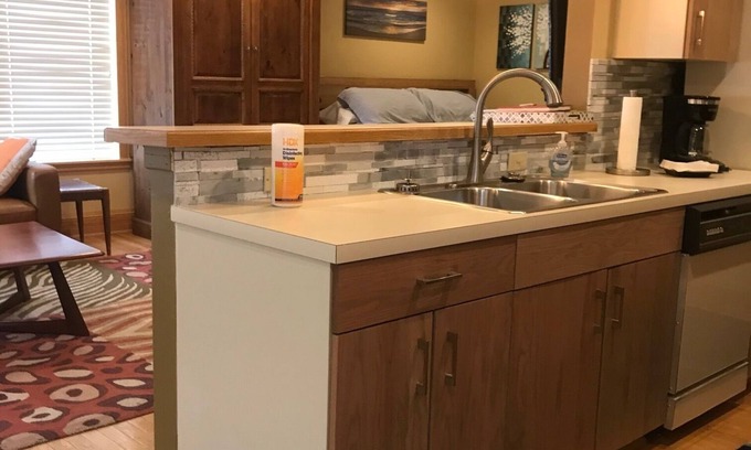 Harbor Springs Apartment | 180' Views of the bluff, Main Street, and a bit of the Harbor!