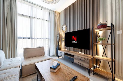 Sharjah Apartment | 1BR The Sandstone Apartment by Blue Cloud Holidays