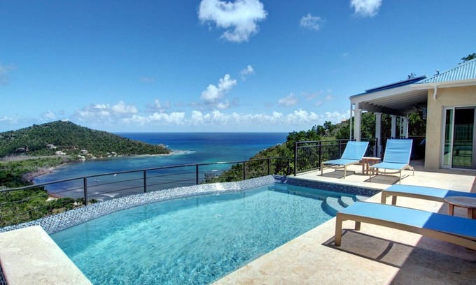 Point Rendezvous Villa | 2 bedroom 2 bath, fully ACed, pool w spa, generator Great views of the Caribbean