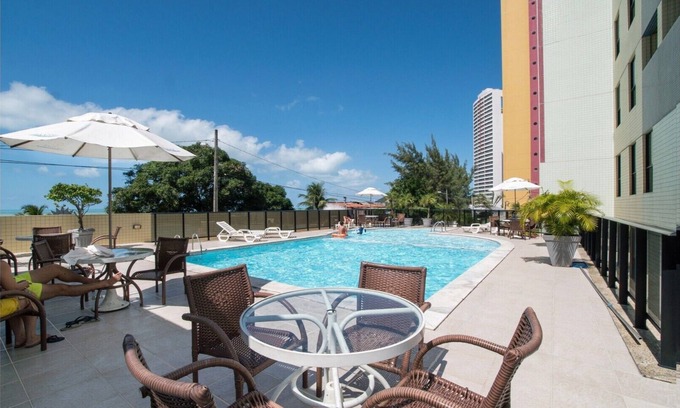 Ponta Negra Apartment | 2-bedroom apartment in a 4-star hotel with sea views.