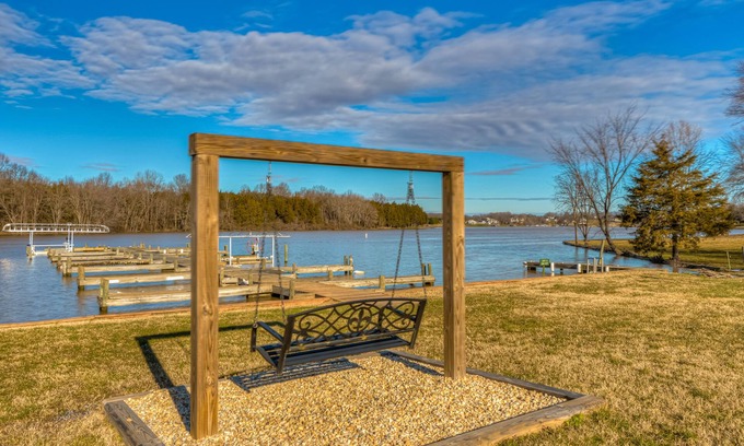 Louisa House | 2-level home with gated community water access/boat launch, firepit, & game room