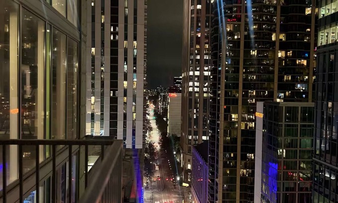 Midtown Condo | 2BR Chocolate Themed Condo! King Bed & Free Parking! Balcony w/City View!