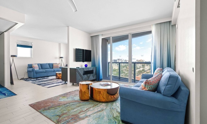 Barrier Island Condo | 2BR W Residence, Double LivingRoom,Brand New Sofas, Pool, Hot tub