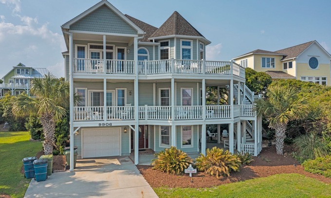 Emerald Isle House | 2nd Row Oceanview, private pool, elevator, golf cart, and easy beach access.