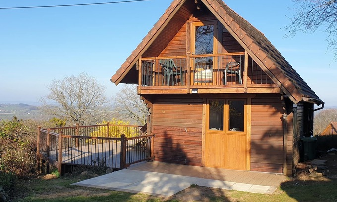 Saint-Germain-de-Tallevende-la-Lande-Vaumont Ski Chalet | 3 Bedroom Chalet/Lodge Stunning Views of Lake & Golf Course. Pool (May to Sept)