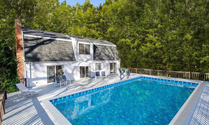 Sag Harbor House | 3-bedroom house with wooded views and private, heated pool in Sag Harbor