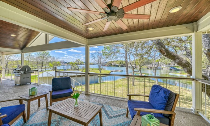 Granite Shoals House | 300' of Lakefront LBJ + Boat Slip + Kayaks + Fun!