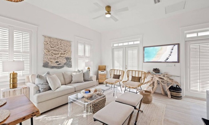 Rosemary Beach House | 30A Beach Villa-Steps to Beach! Dogs,Peloton,Bikes