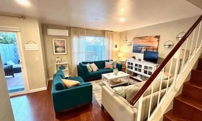 Swan Canyon Apartment | 3BR/3BA Coastal themed Townhome w/Private parking! Centrally located! Patio/BBQ